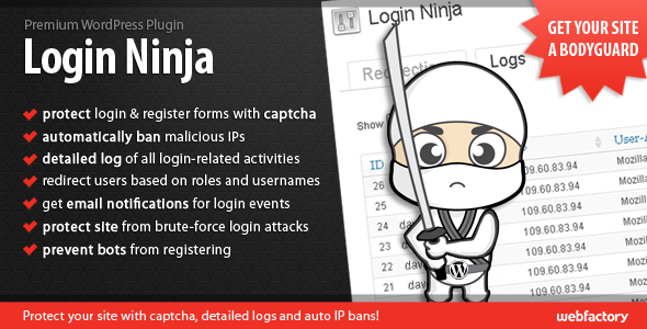  Login Ninja login statistics WordPress plug-in