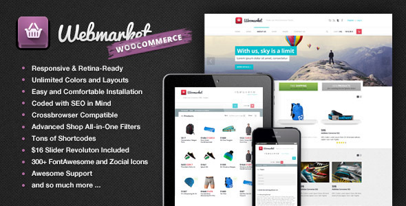  Webmarket Fashion Shopping Mall WordPress Theme v2.5.1