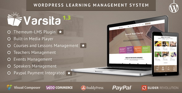 Varsita Learning Management System WordPress Theme v1.3