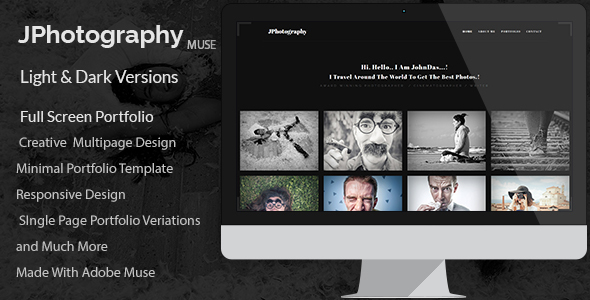  JPhotography - Mini Photography Exhibition Muse Template