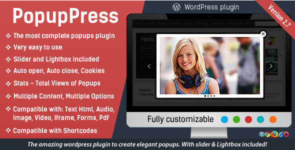 PopupPress v2.7.0 - 弹窗幻灯片WordPress插件