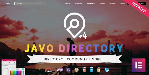  Javo Directory - Merchant Directory Website Template Wordpress Theme