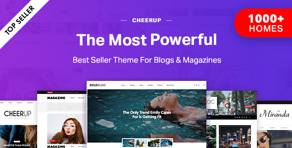  CheerUp - Blog Magazine Website Template WordPress Theme