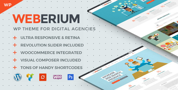 Weberium - 数字媒体网站模板WordPress主题
