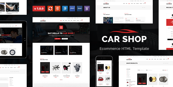  Car Shop - e-commerce HTML template