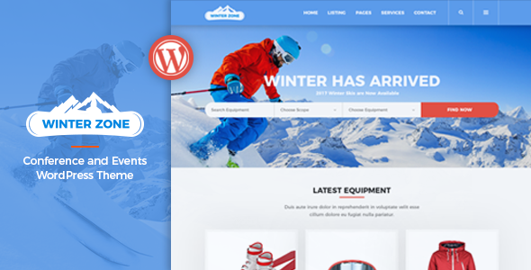  WinterZone - Extreme Sports Skiing WordPress Theme