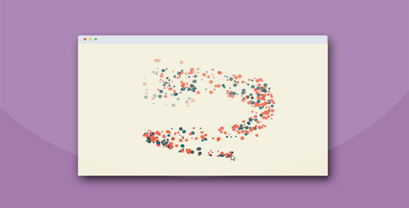  Cool follow mouse particle animation based on canvas