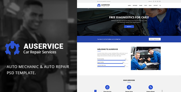  Auservice - Car repair PSD template