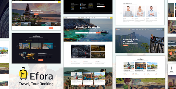  Efora - travel booking WordPress theme