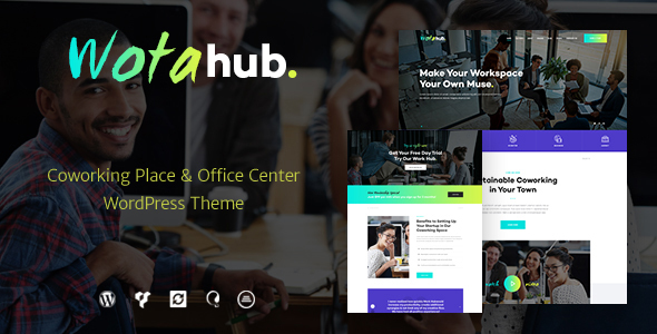  WotaHub - Shared Office Website Template WordPress Theme