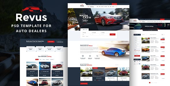  Revus - PSD template for automobile sales, repair and maintenance
