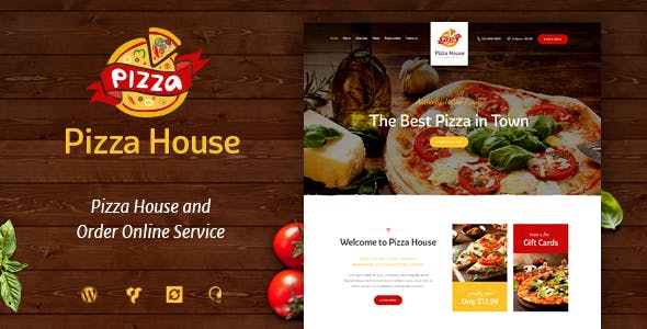  Pizza House - Restaurant Cafe Website WordPress Theme