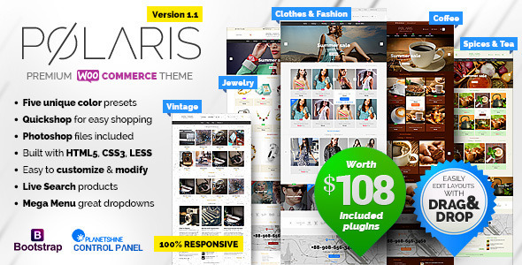  Polaris - WordPress theme of light and powerful e-commerce
