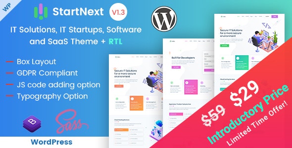  StartNext - WordPress theme of IT technology start-ups