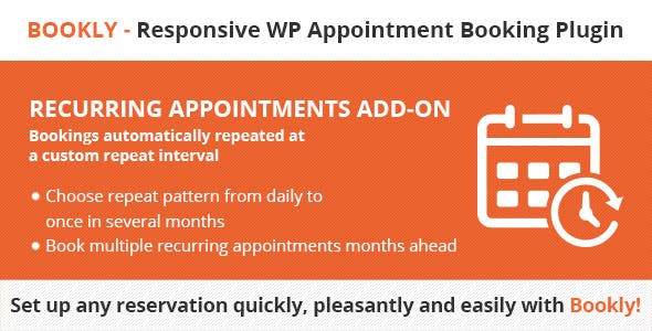  Bookly Recurring Appointments (Add on) appointment plug-in attachment