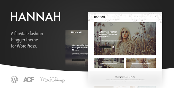  Hannah CD - Lifestyle Fashion Blog WordPress Theme