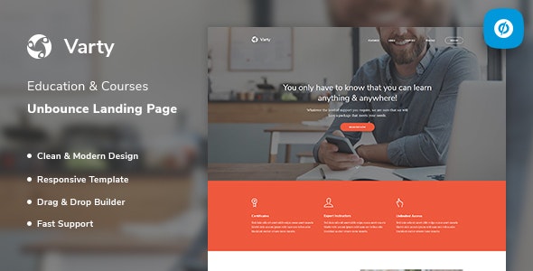  Varty - Training Education Unbounce Template