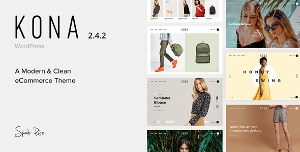  Kona - Simple e-commerce online store template WordPress theme