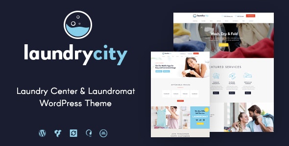 Laundry City - Dry Cleaning & Washing Services WordPress Theme