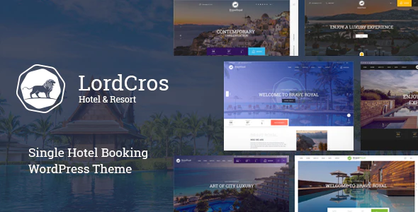  LordCross - Hotel Reservation Website Template WordPress Theme