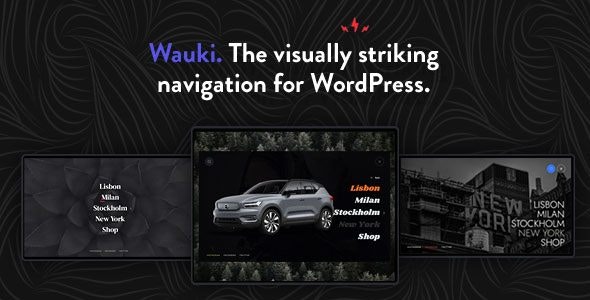  Wauki - WordPress template for high-end full screen product display website