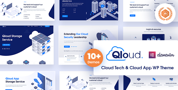  Qcloud - Cloud Computing Application Server WordPress Theme