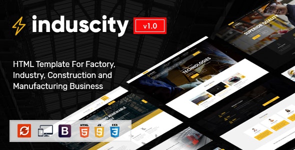  Induscity - WordPress template for engineering machinery, ship and aviation enterprises