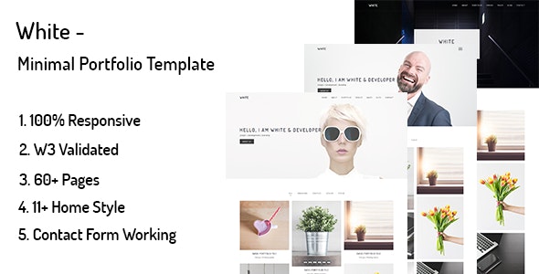  White – HTML5 template for mini display website