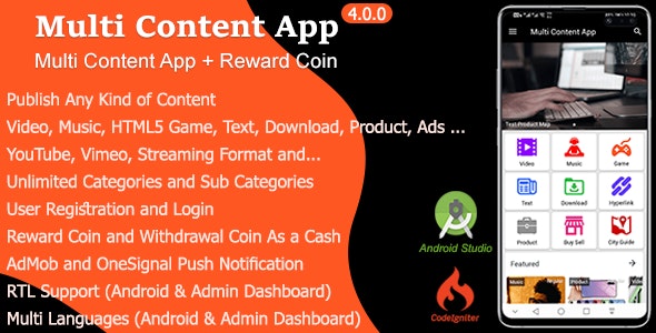  Multi Content App - content management system application