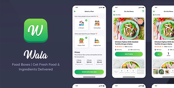  Wala - Food&Beverage Takeout React Native App Template