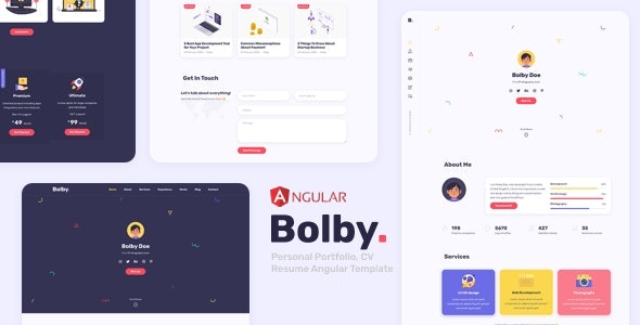  Bolby - Angular template of personal works display website