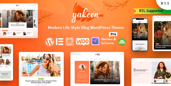  Yakeen - Fine News Blog Site Template WordPress Theme
