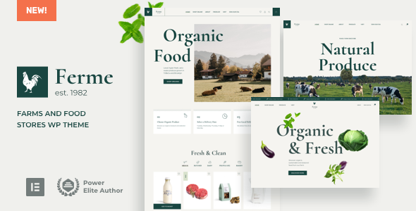  Ferme - Food Store Organic Farm Farm WordPress Template