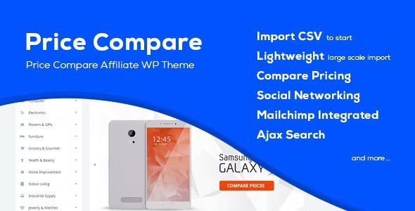  Price Compare - Responsive price comparison template WordPress theme