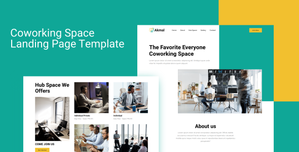  Akmal - HTML5 template for sharing joint office rental website