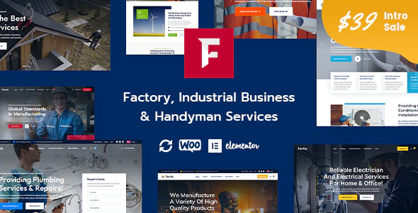  Fortis - WordPress theme of factory processing and manufacturing business website