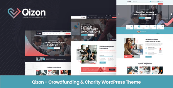  Qizon - WordPress template for responsive charity donation website