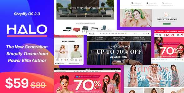  Halo - Multi industry and multi-purpose online e-commerce Shopify template OS 2.0
