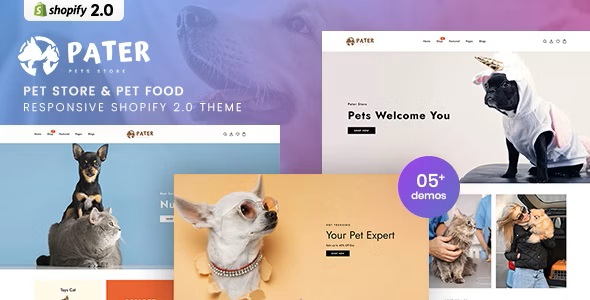 Pater - 宠物用品电商网站模板 Shopify 2.0 主题
