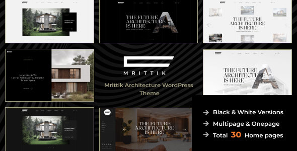 Mrittik - 建筑工程室内装修设计网站WordPress模板