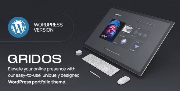  Gridos - WordPress template of creative resume and works display website